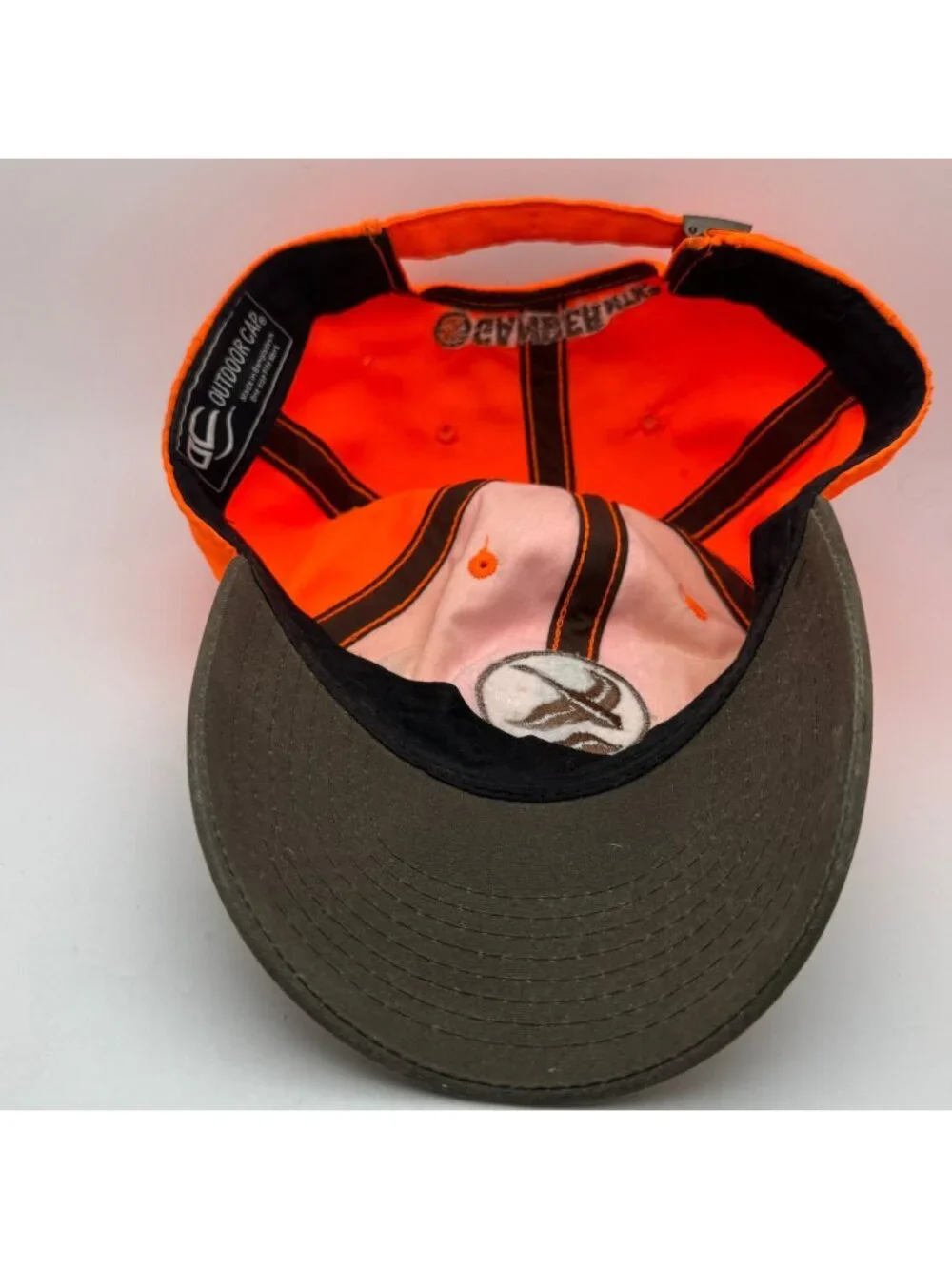 Gander Mountain Cap Hat Blaze Orange Green Hunting Outdoor One Size Fits Most